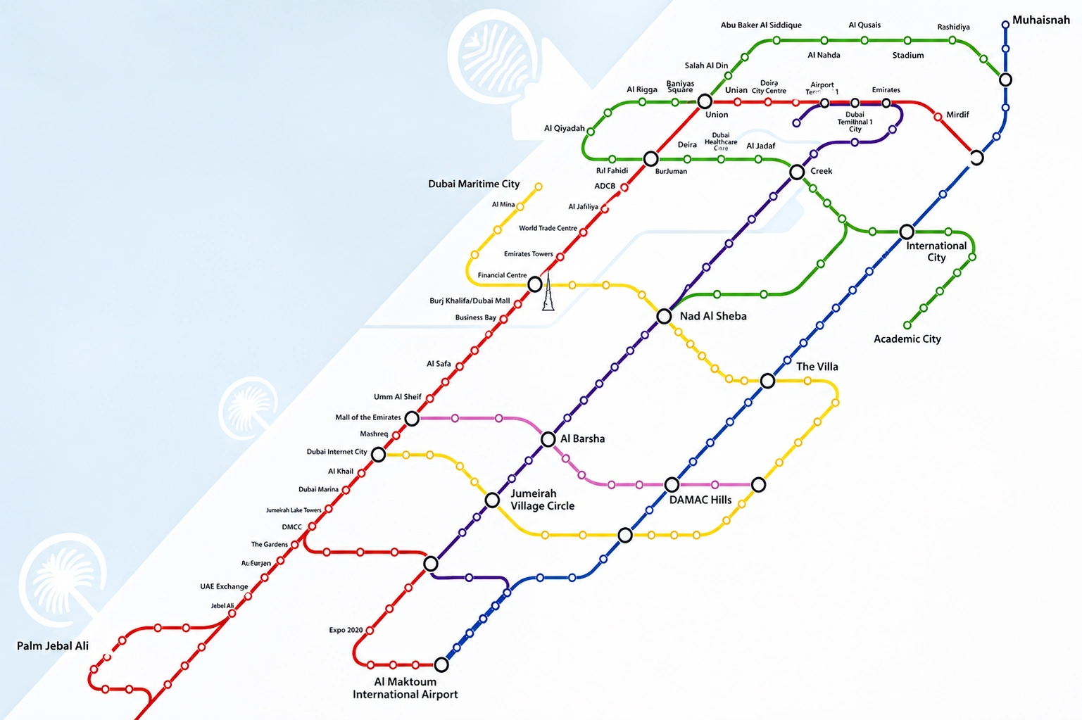 Dubai metro system map