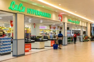 LuLu Hypermarket entrance and checkout area