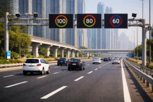 UAE variable speed limit system smart traffic signs