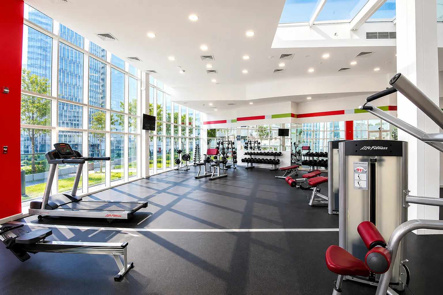 Hydra Tower C6 gym fitness facility interior Abu Dhabi