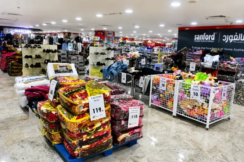 Retail shopping section inside Bin Shabib Mall Dubai