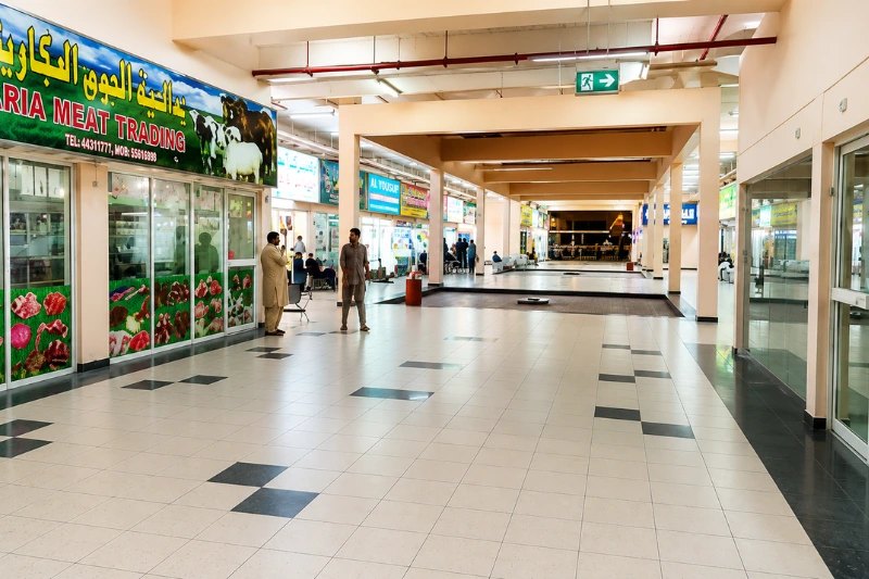 Shopping area inside Al Karama Fish Market Dubai
