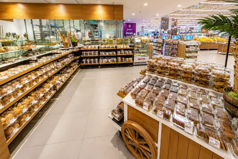 Bakery and grocery section at Carrefour City Centre Mirdif