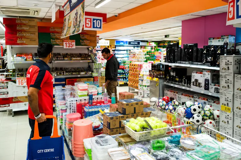 Customers shopping inside New City Centre Hypermarket