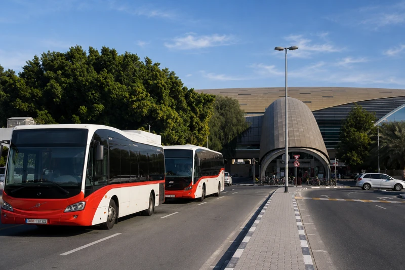 Modern X28 buses near a city transit station