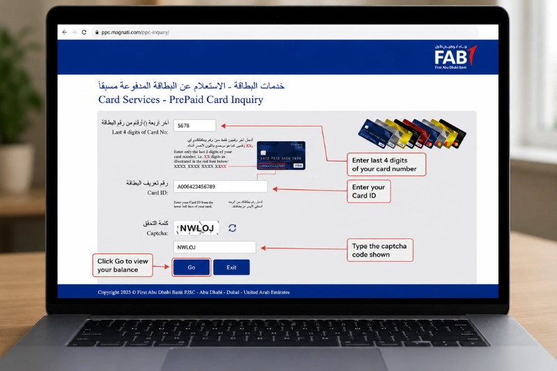 Ratibi card balance check through online portal