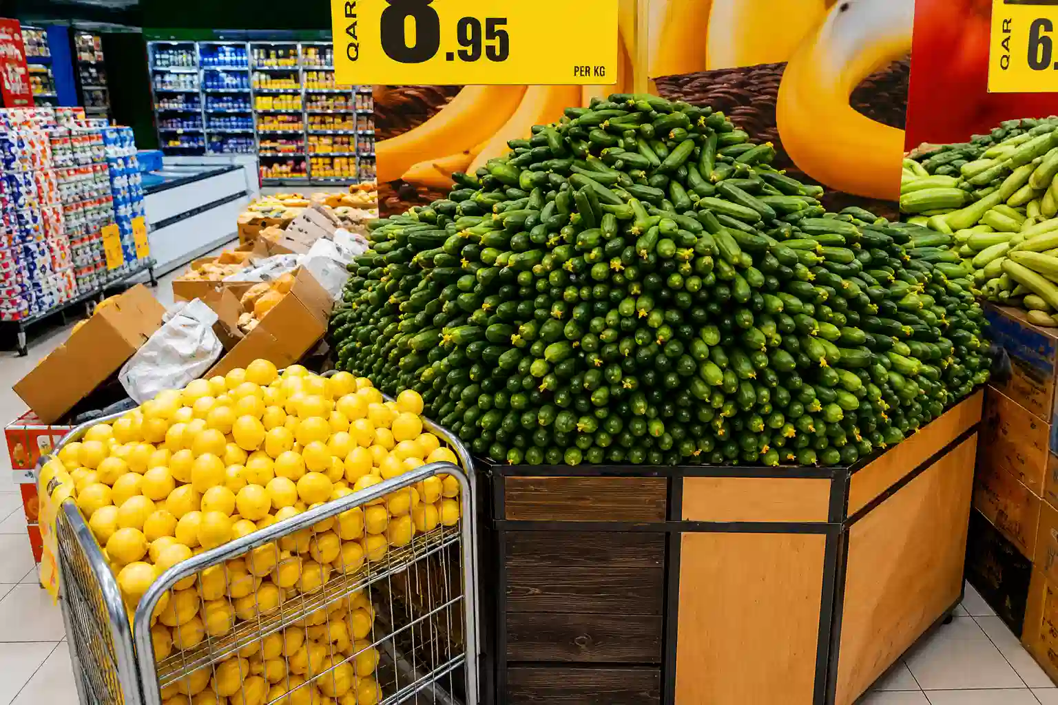 Vegitables in New City Centre Hypermarket