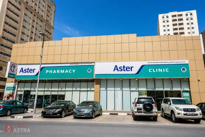 Aster Clinic and Aster Pharmacy providing healthcare services in Abu Shagara Sharjah