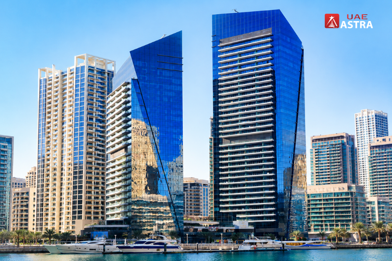 Silverene Towers overlooking Dubai Marina waterfront