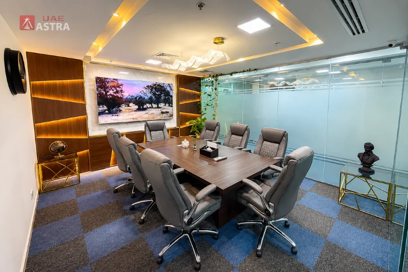 Clover Bay Tower conference room in Business Bay Dubai