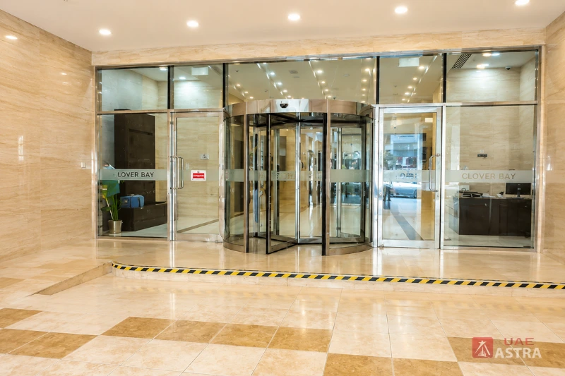 Clover Bay Tower lobby entrance in Business Bay Dubai