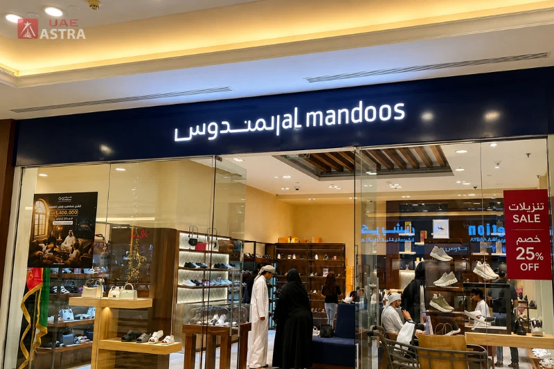 Deerfields Mall shoe store interior