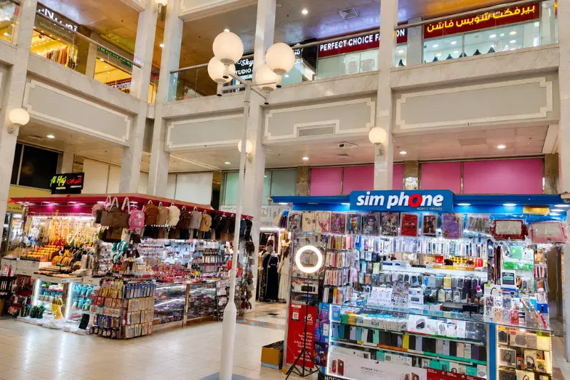 Madinat Zayed Shopping Centre retail shops and mobile stores