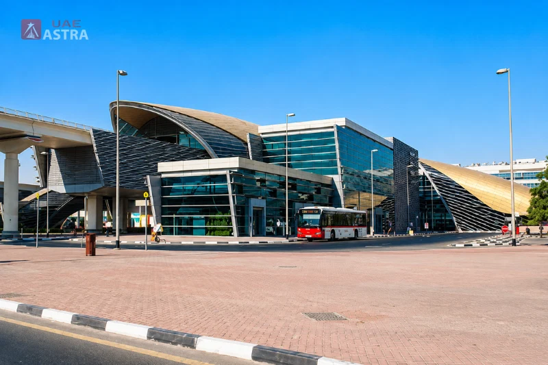 Modern Dubai transit station in Hor Al Anz