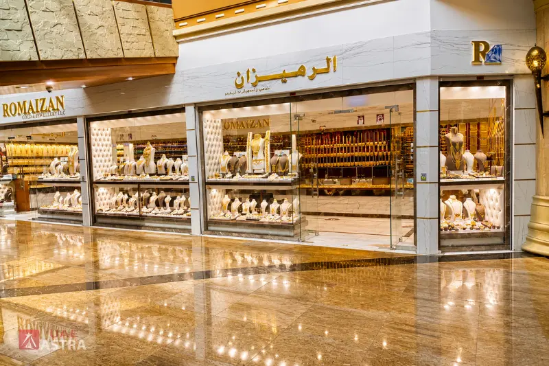 Romizan jewellery store at Etihad Mall Dubai