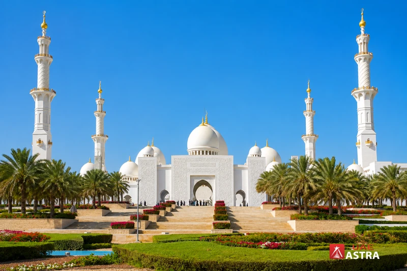 Sheikh Zayed Grand Mosque near Khalifa Park Abu Dhabi