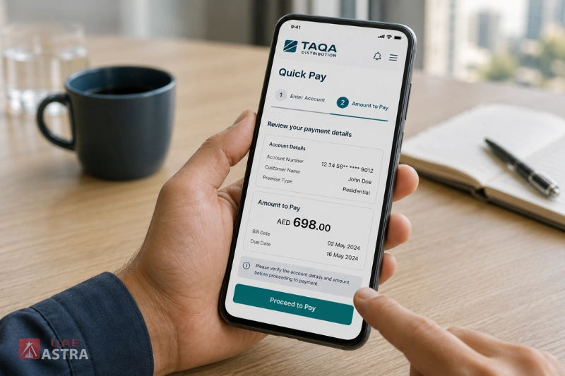 TAQA Distribution Quick Pay amount due review