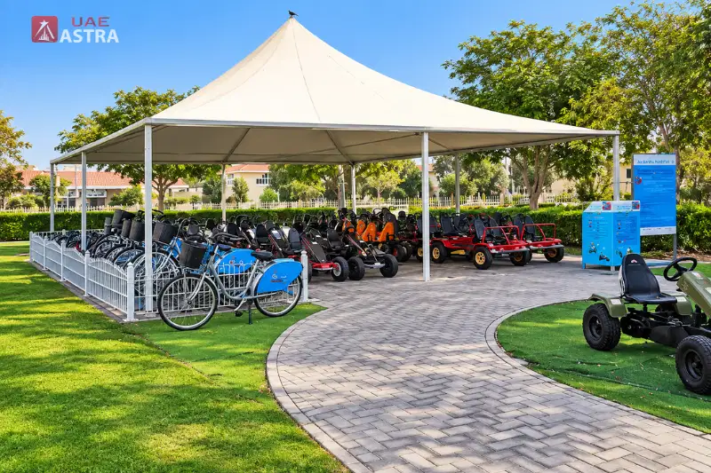 Al Barsha Pond Park bicycle rental area