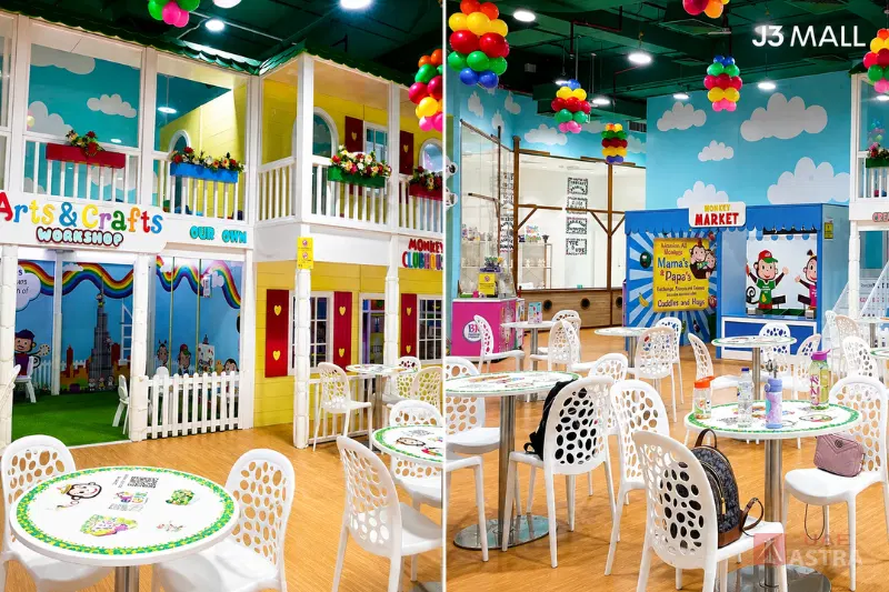 Children’s play area and arts and crafts workshop at J3 Mall Dubai