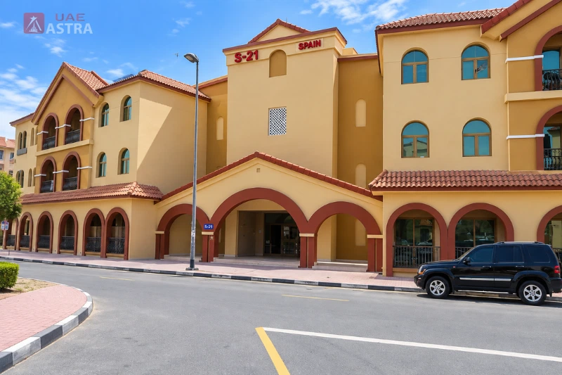 Spain Cluster S-21 building in International City Dubai