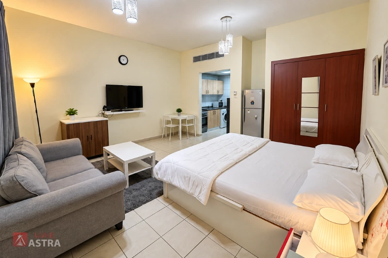 Spain Cluster studio apartment interior in Dubai