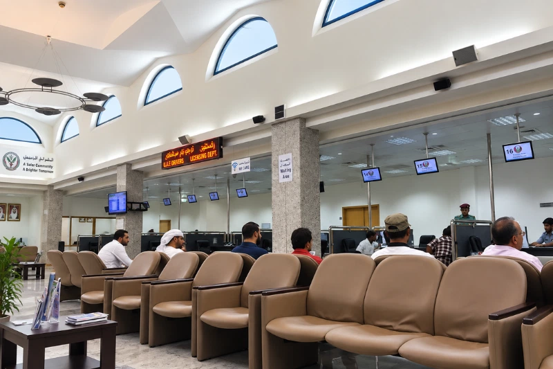 Traffic and licensing service center waiting area