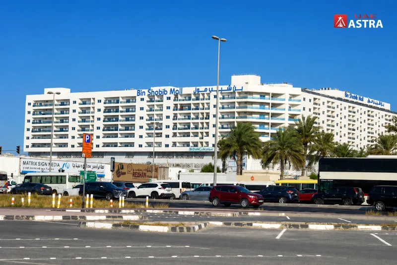 Bin Shabib Mall building view in Al Qusais Dubai