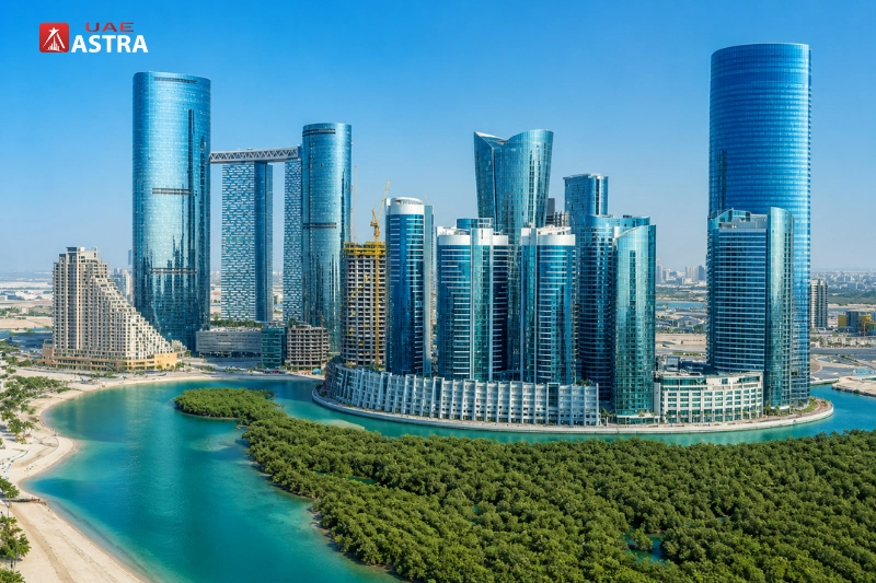 Hydra Tower C6 skyline view Al Reem Island Abu Dhabi