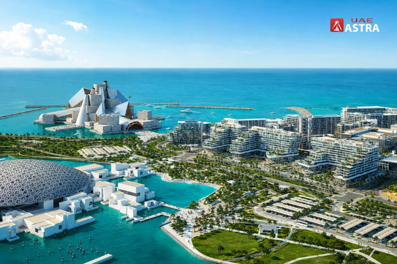 Saadiyat Marina District waterfront view in Abu Dhabi