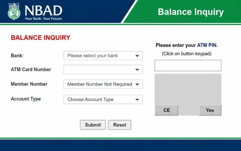 NBAD Balance Inquiry
