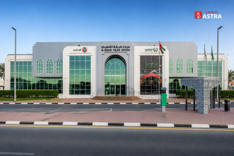 Al Qusais Police Station building in Dubai, UAE