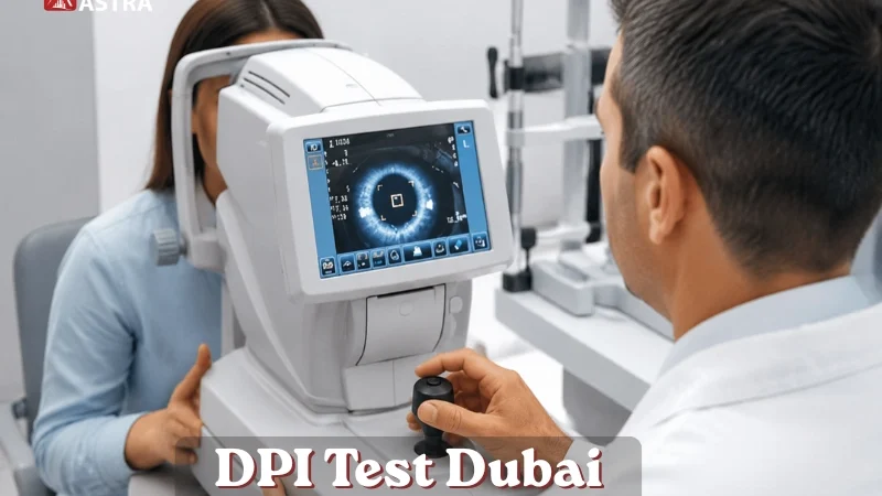 DPI test Dubai eye screening machine in a medical clinic