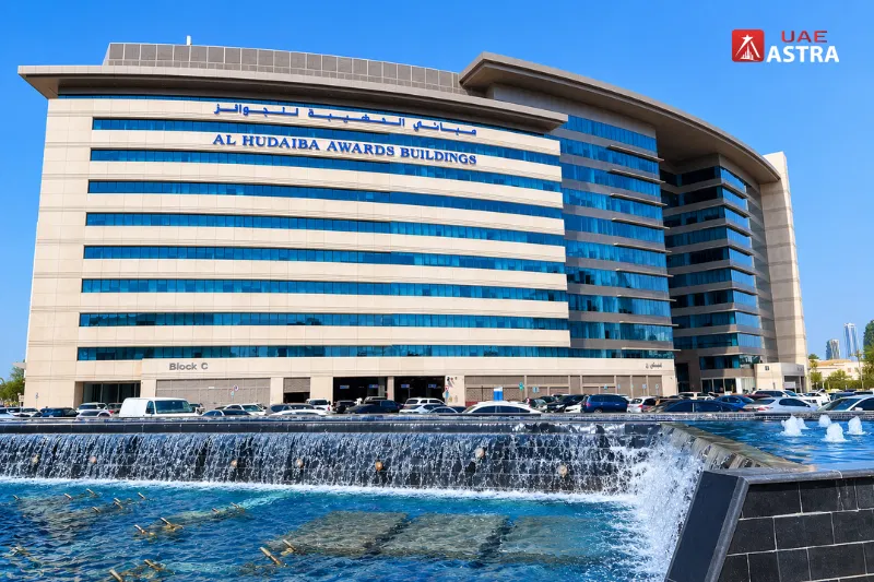Al Hudaiba Awards Building exterior in Dubai