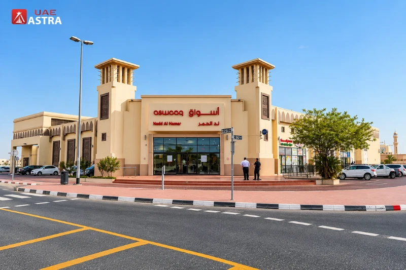Nad Al Hamar Dubai residential area and road network
