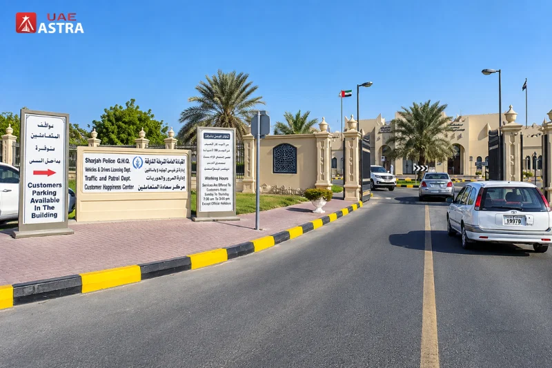 Traffic and Licensing Service Center Sharjah entrance