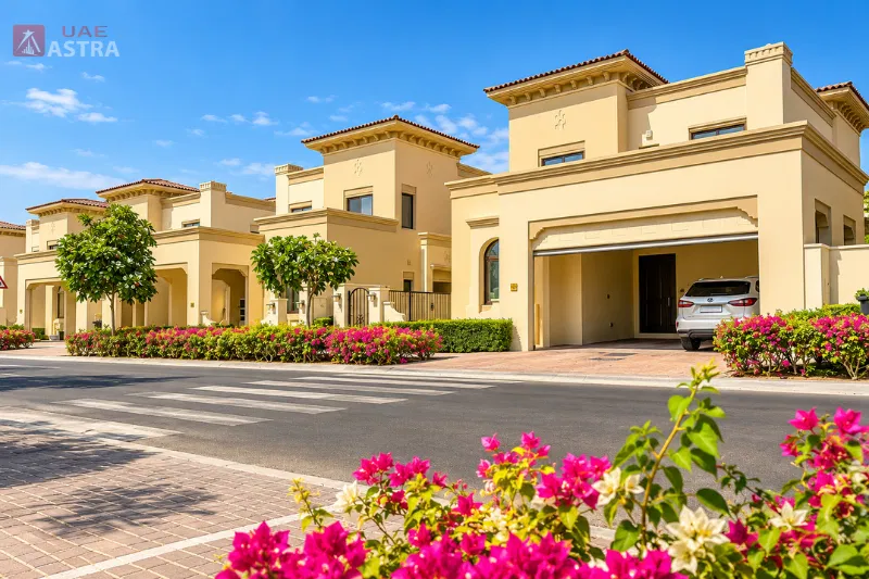 Arabian Ranches Dubai villas with landscaped gardens and private parking