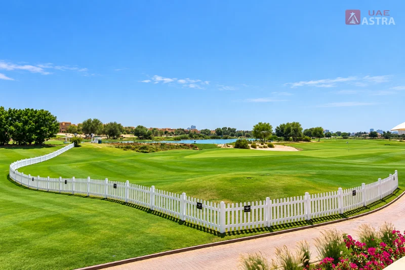 Arabian Ranches Golf Club with green fairways and landscaped grounds