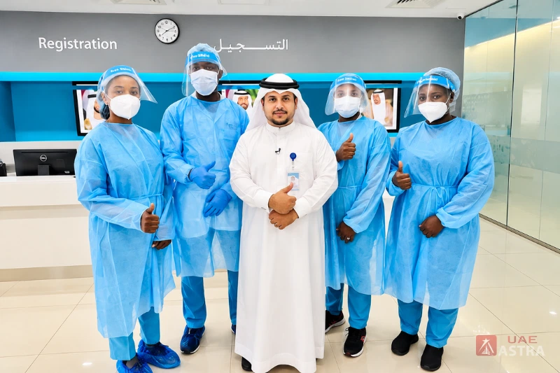 Medical staff at a Dubai medical fitness center