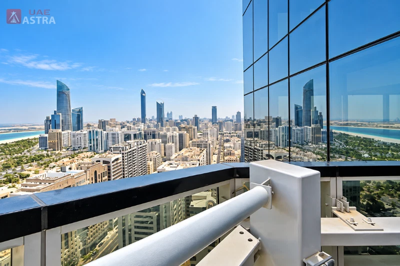 Shining Tower view of Abu Dhabi skyline and waterfront
