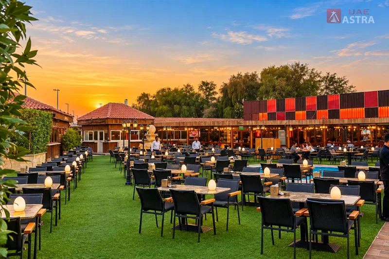 Villaggio Hotel Abu Dhabi outdoor restaurant dining area