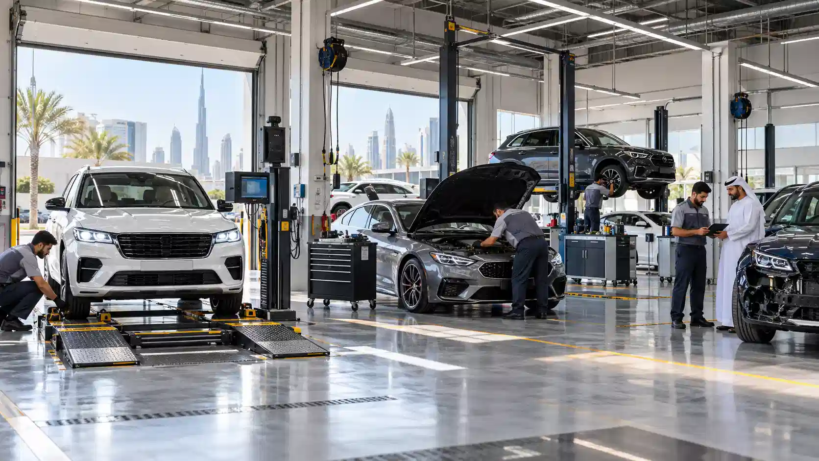 car workshop in Dubai
